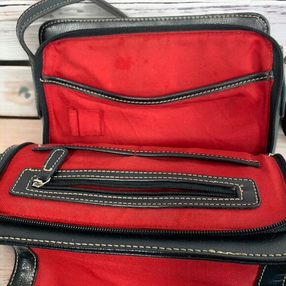 Liz Claiborne Get Organized Multifunction Crossbody Bag Black Faux Leather - Picture 15 of 16